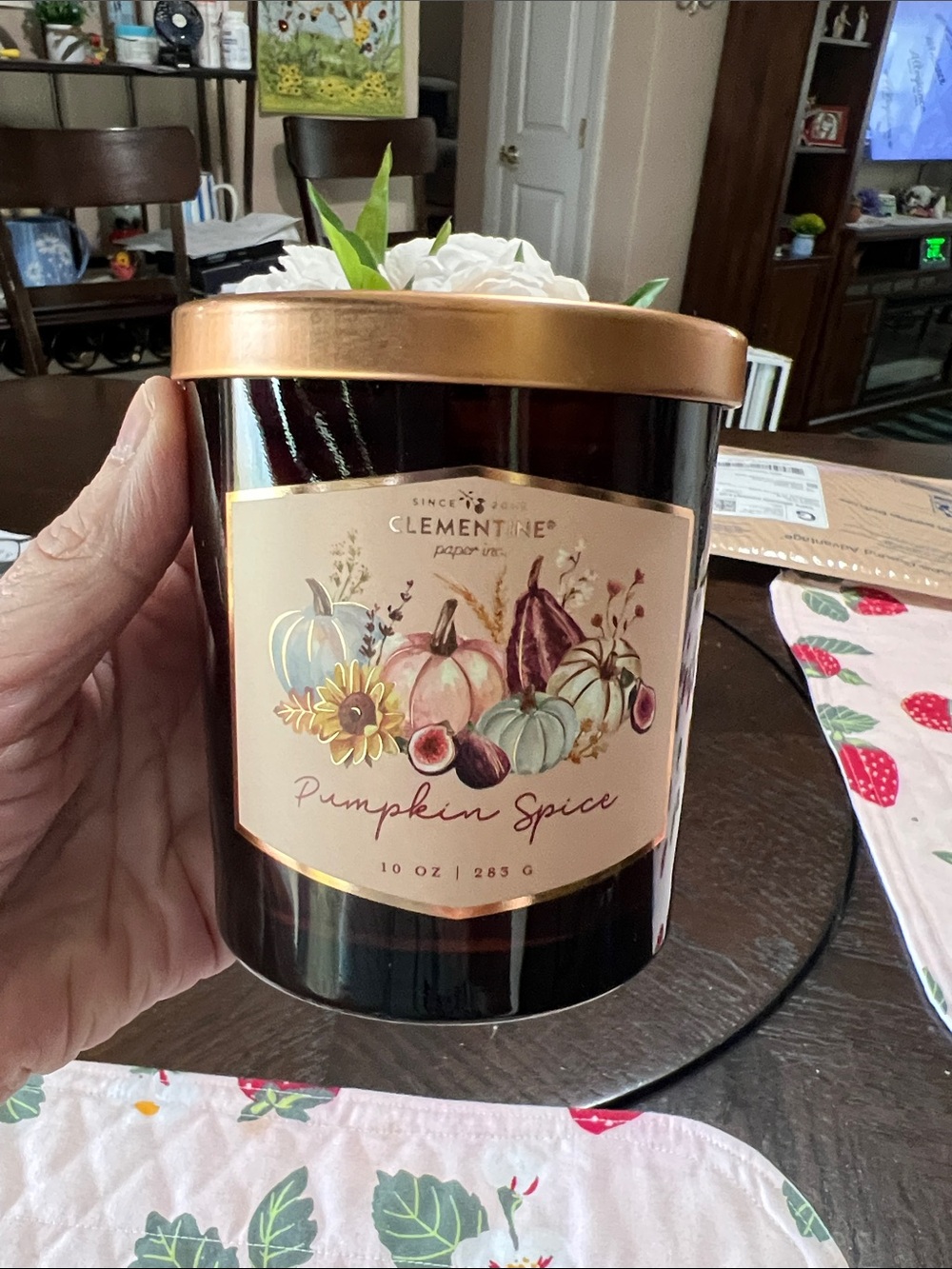 New Pumpkin Spice Decorative Tin - Copper & Black
